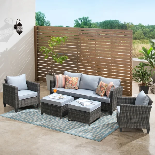 Amerissa 5 - Person Outdoor Seating Group with Cushions