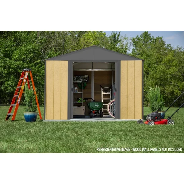 94.9 in. W x 90 in. D Metal Storage Shed