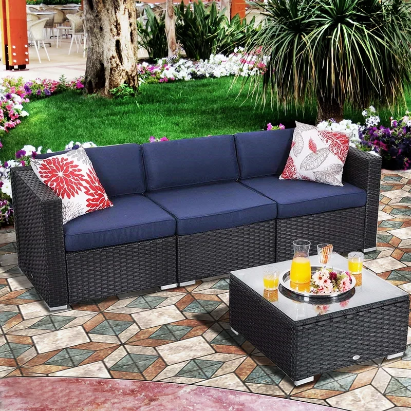 Mcgahan 3 - Person Outdoor Seating Group with Cushions