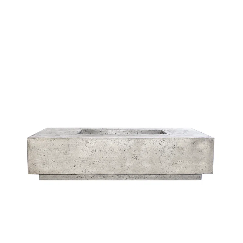 Kris Concrete Outdoor Fireplace 16" H x 38" W x 66" D