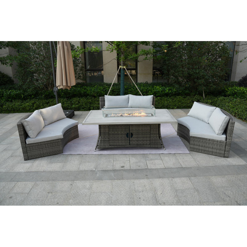 Alseepa 6 - Person Outdoor Seating Group with Cushions