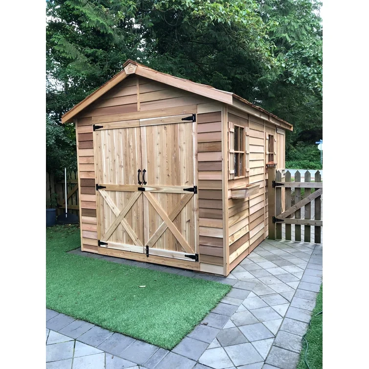 105" H x 144" W x 108" D Boathouse Western Red CedarWood Traditional Storage Shed