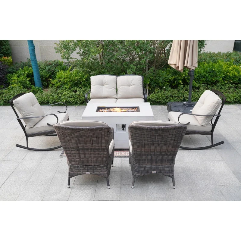 Amairany 6 - Person Outdoor Seating Group with Cushions