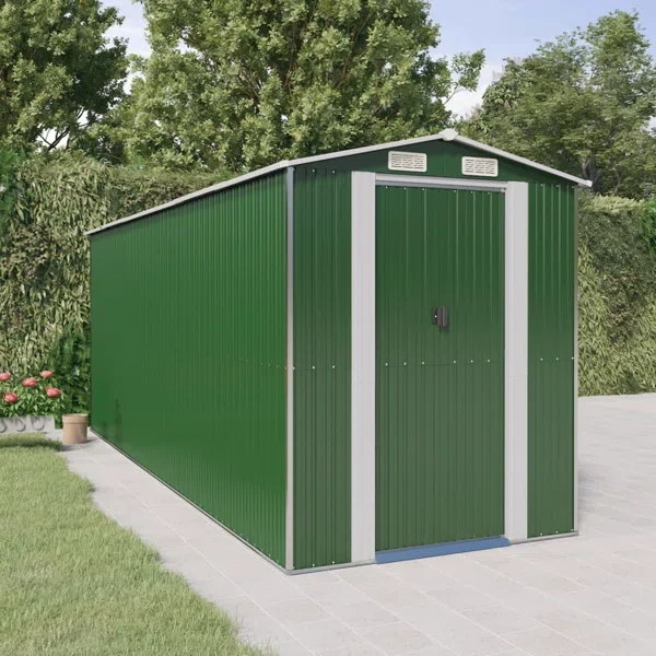 6 ft. 4 in. W x 17ft. 2 in. D Galvanized Steel Storage Shed