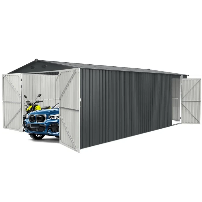 Momie 13 ft. W X 20 ft. D Metal Storage Shed Garage Shed