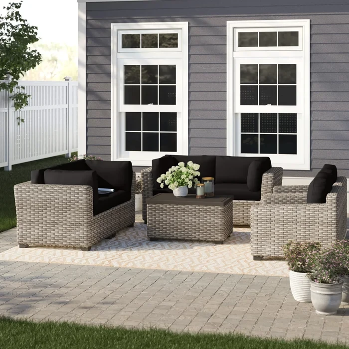 Anupras 6 - Person Outdoor Seating Group with Cushions