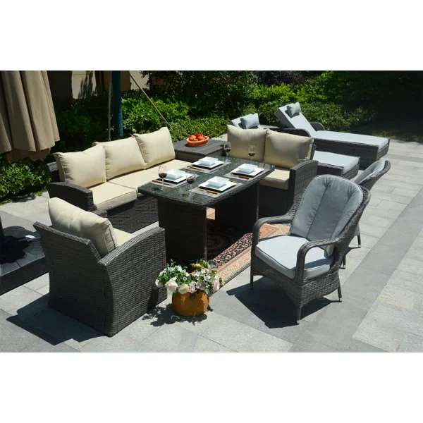 Algird 10 - Person Outdoor Seating Group with Cushions