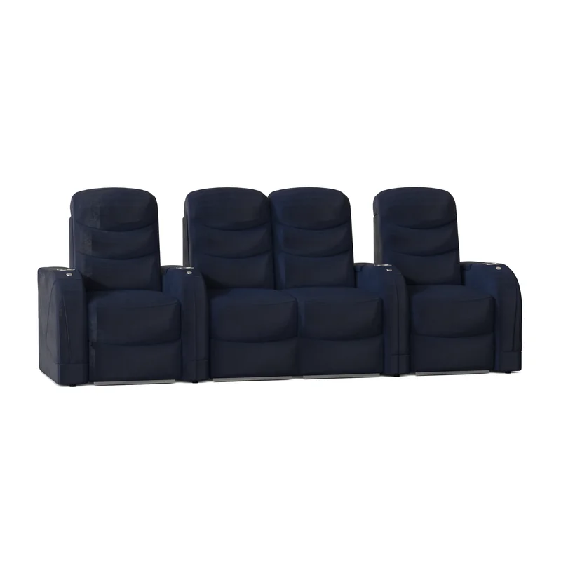 Stealth HR Series Upholstered Power Reclining Home Theater Seating with Cup Holder