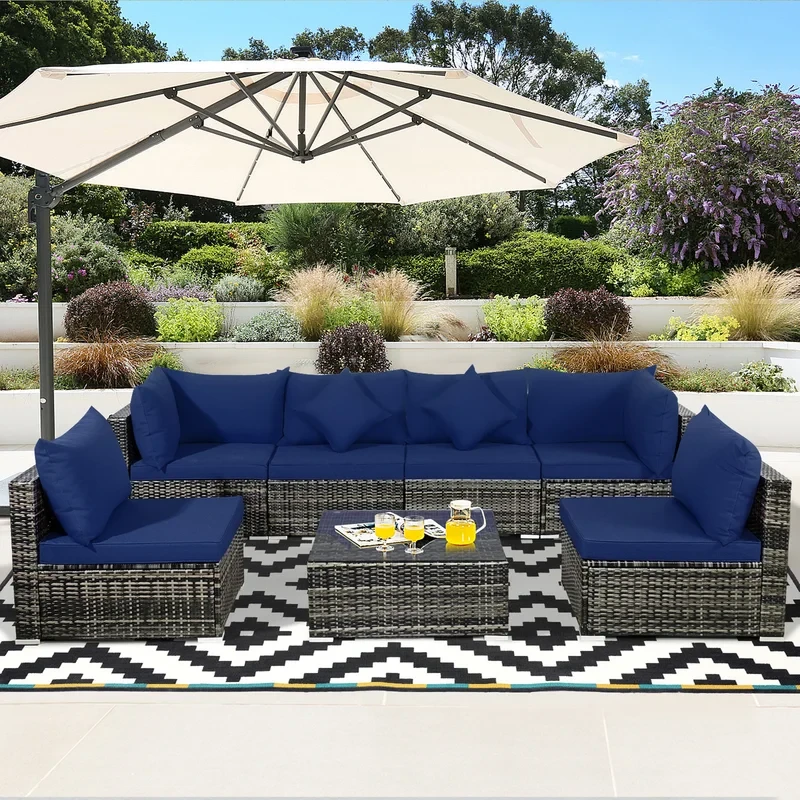 Feliz 6 - Person Outdoor Seating Group with Cushions