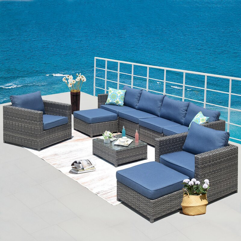 8 - Person Outdoor Seating Group with Cushions