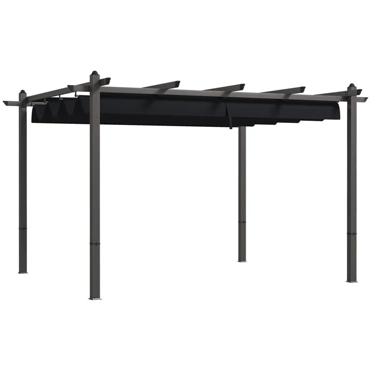 : 11.8 ft. W x 9.75 ft. D  Aluminum Pergola