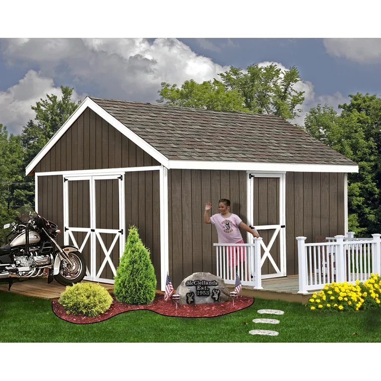 Easton 12 ft. W x 16 ft. D Solid Wood Storage Shed