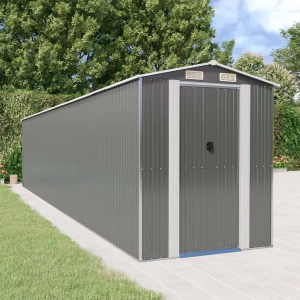 30 ft. x 9 ft. Galvanized Steel Storage Shed