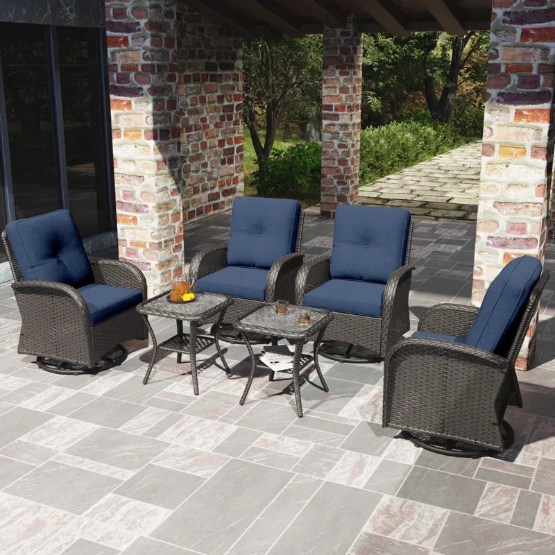 Kyesha 4 - Person Outdoor Seating Group with Cushions