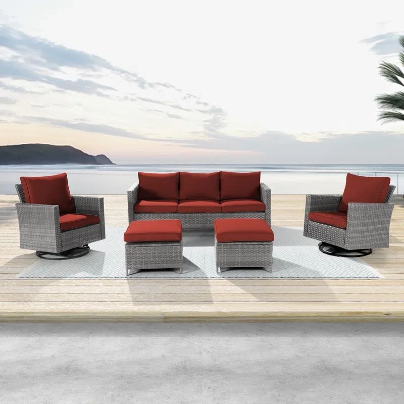 Harloe 5 - Person Outdoor Seating Group with Cushions