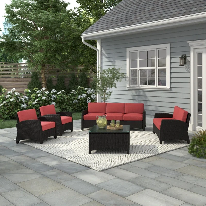 Ambria 7 - Person Outdoor Seating Group with Cushions