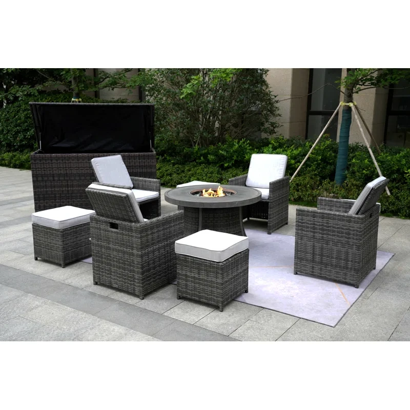 Areefa 8 - Person Outdoor Seating Group with Cushions