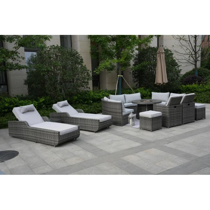 Areefa 12 - Person Outdoor Seating Group with Cushions