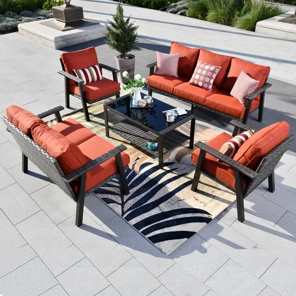 Aisatou 7 - Person Outdoor Seating Group with Cushions