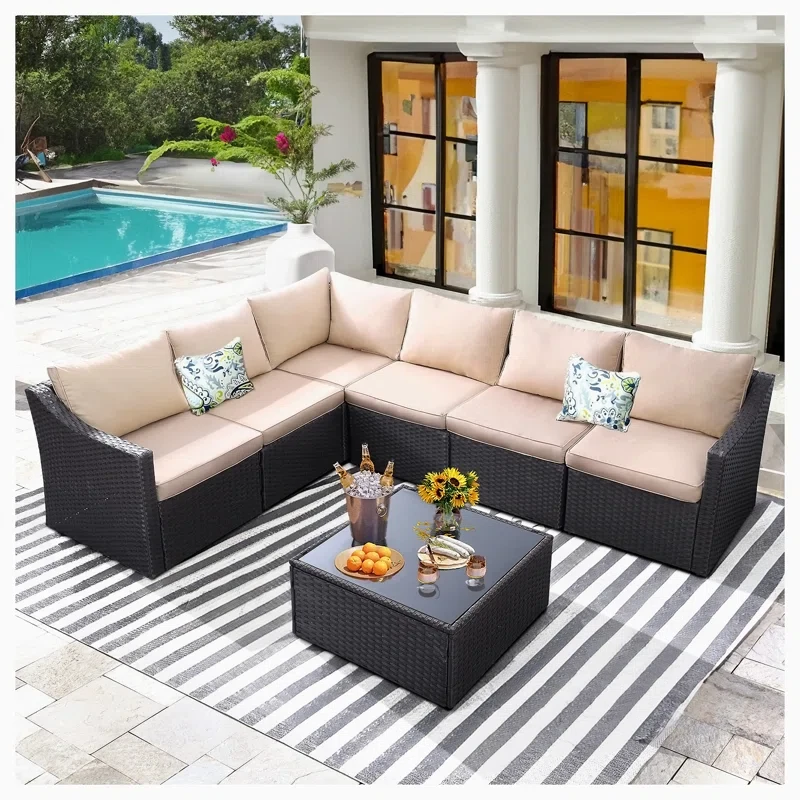 Tony 5 - Person Outdoor Seating Group with Cushions