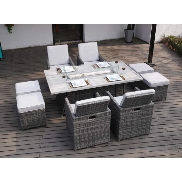 Alseepa 10 - Person Outdoor Seating Group with Cushions