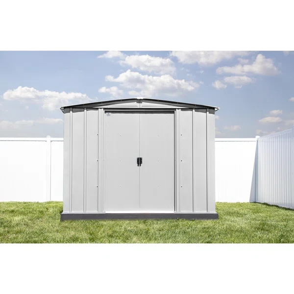 8 ft. W x 6 ft. D Galvanized Steel Storage Shed