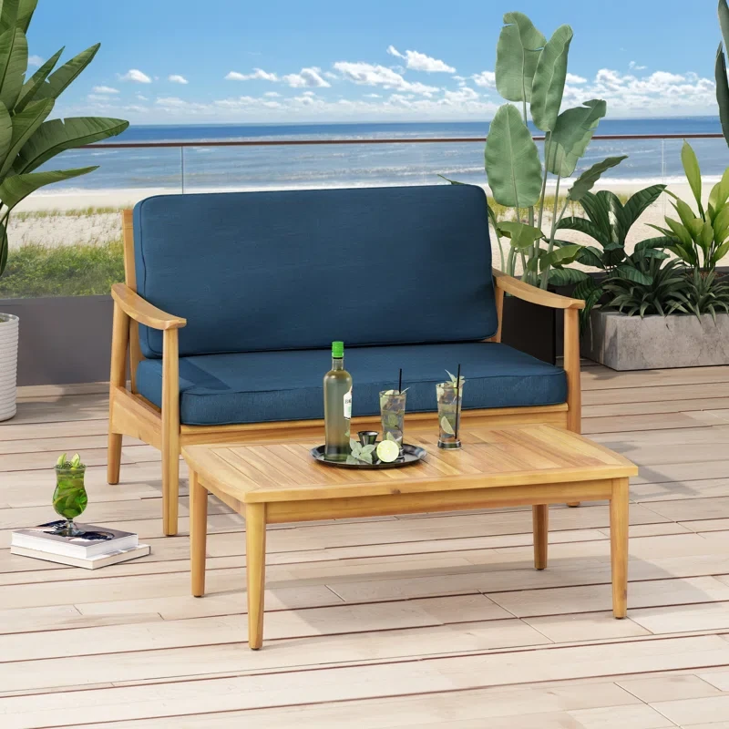 Cerciz 2 - Person Outdoor Seating Group with Cushions