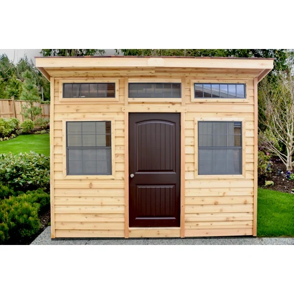 12 ft. W x 8 ft. D Cedar Wood Studio Garden Shed