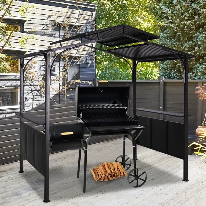 5 Ft. W x 8 Ft. D Metal Grill Gazebo