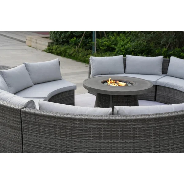 Areefa 12 - Person Outdoor Seating Group with Cushions