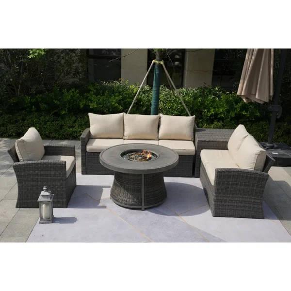 Areefa 6 - Person Outdoor Seating Group with Cushions