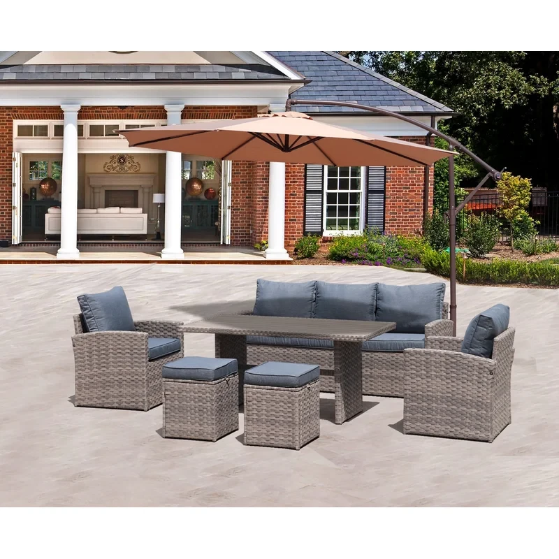 Amiraka 6 - Person Outdoor Seating Group with Cushions