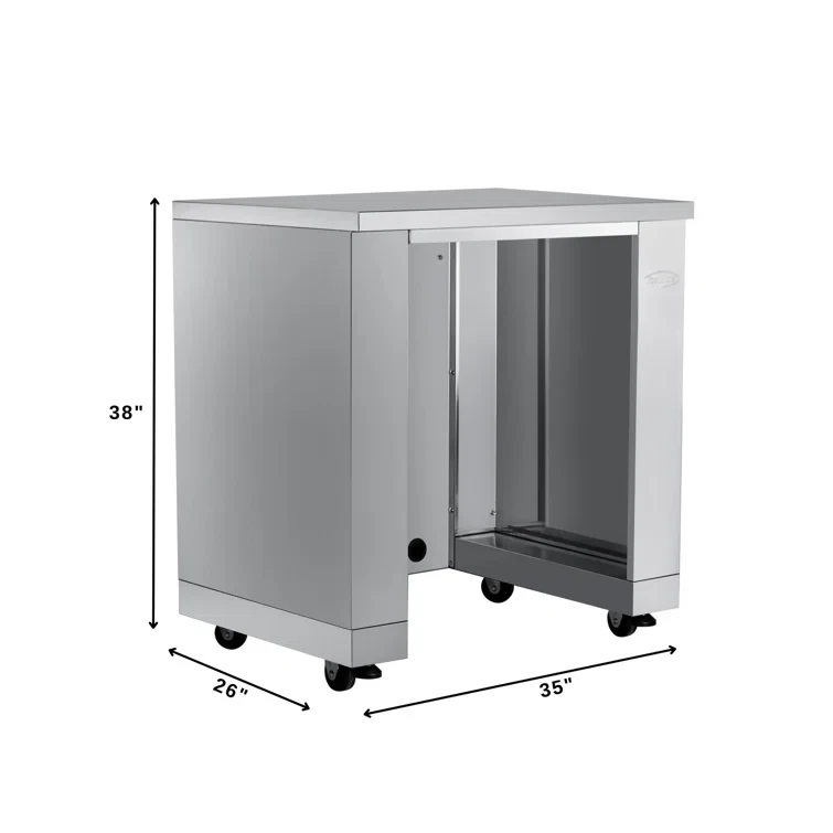 32 in. Outdoor Cabinet Kitchen for Refrigerator in Stainless-Steel (KM-OKS-UCRCAB)