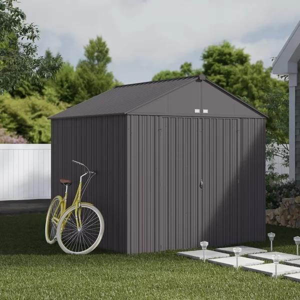 EZEE 8 ft. W x 7 ft. D Metal Storage Shed