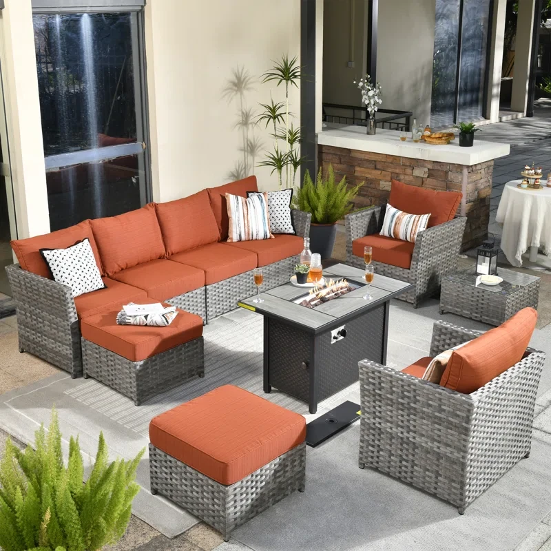 Belby 8 - Person Outdoor Seating Group with Cushions