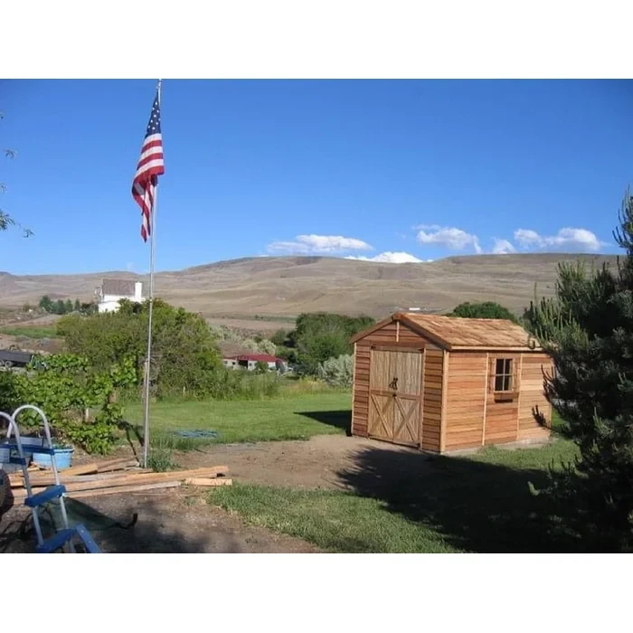 Rancher 8ft W x 12ft D Western Red Cedar Wood Storage Shed