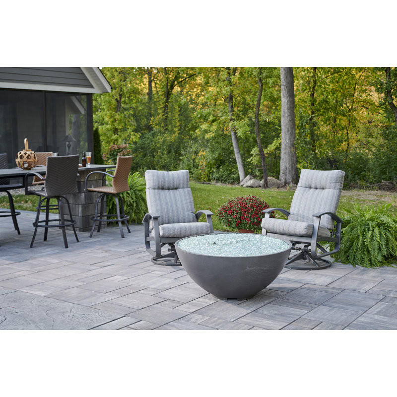 Cove 20'' H x 42'' W Concrete Outdoor Fire Pit Table