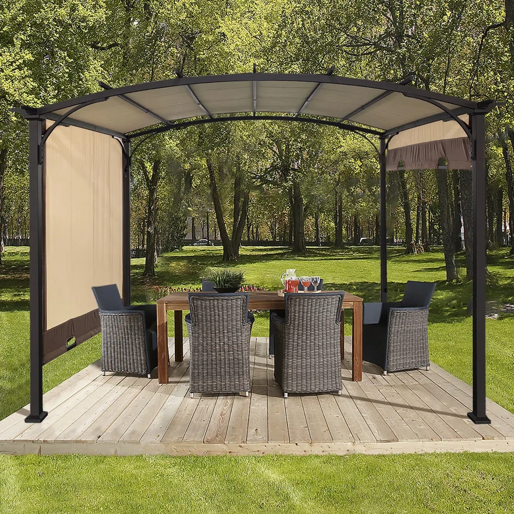 11 Ft. W x 9 Ft. D Metal Pergola with Canopy