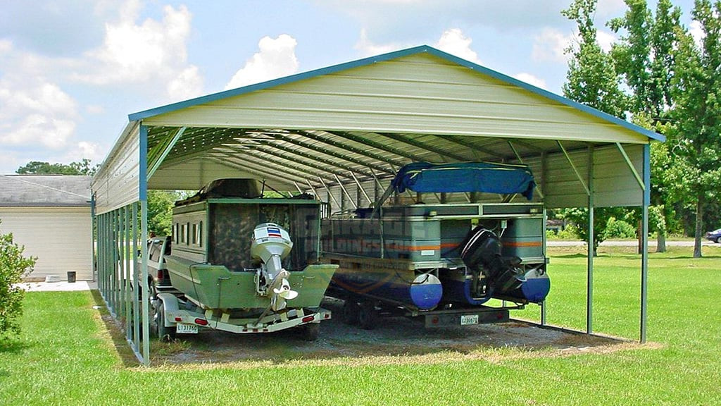 Metal Garage 24'x36' Boxed Eave Carport