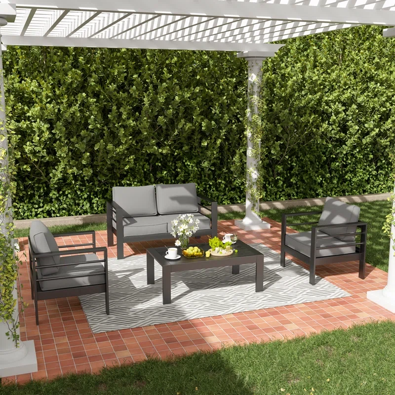 4 - Person Outdoor Seating Group with Cushions