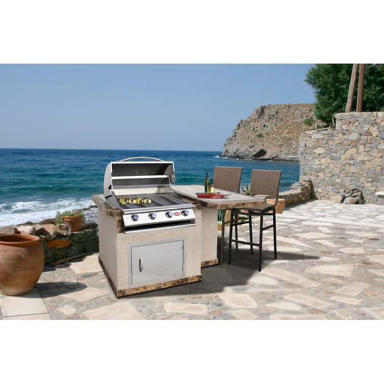 Cal Flame 74'' 2 BBQ Grill Island with 4 - Burner Grill