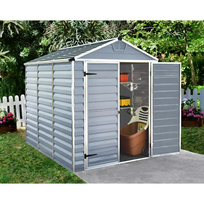 Skylight 6 Ft. W x 7.5 Ft. D Polycarbonate Storage Shed