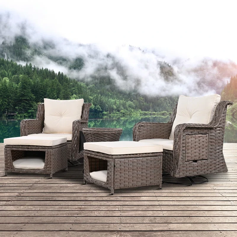 Aanik 2 - Person Outdoor Seating Group with Cushions