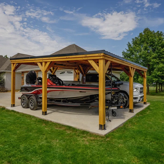 Backyard Discovery 20' x 20' Kingsport Carport Gazebo