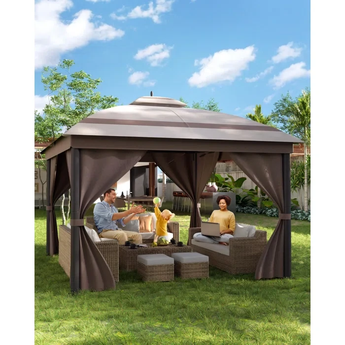 Outdoor Metal Patio Gazebo 12 ft. x 12 ft.