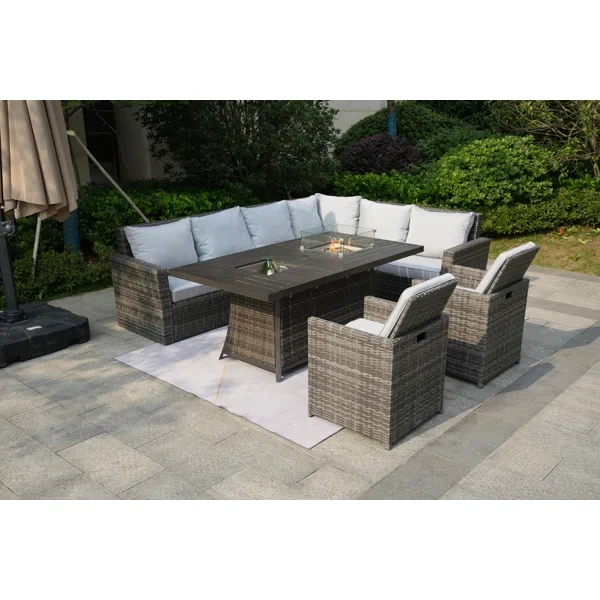 Aliaksey 8 - Person Outdoor Seating Group with Cushions