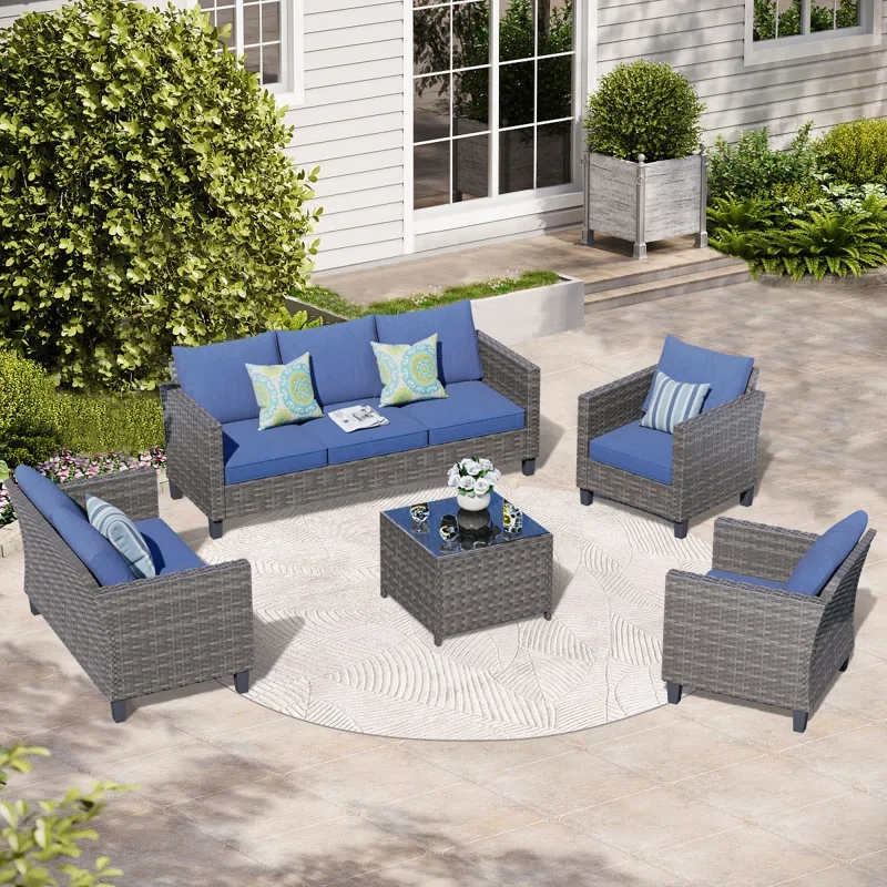 Viani 7 - Person Outdoor Seating Group with Cushions