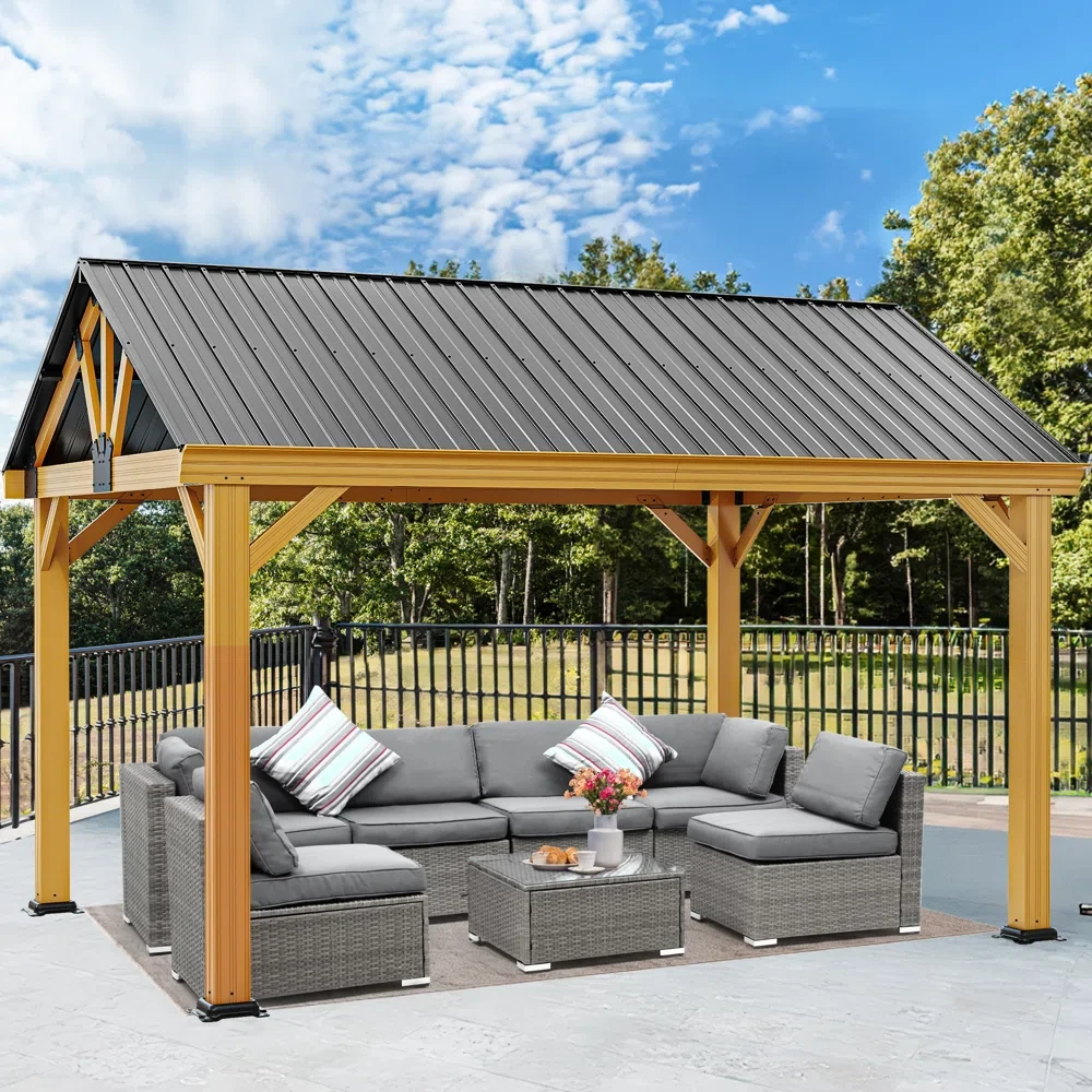 14 Ft. W X 11 Ft. D Aluminum Patio Gazebo