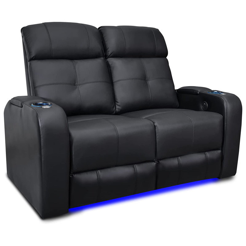 Sehin Leather Home Theater Seating with Cup Holder