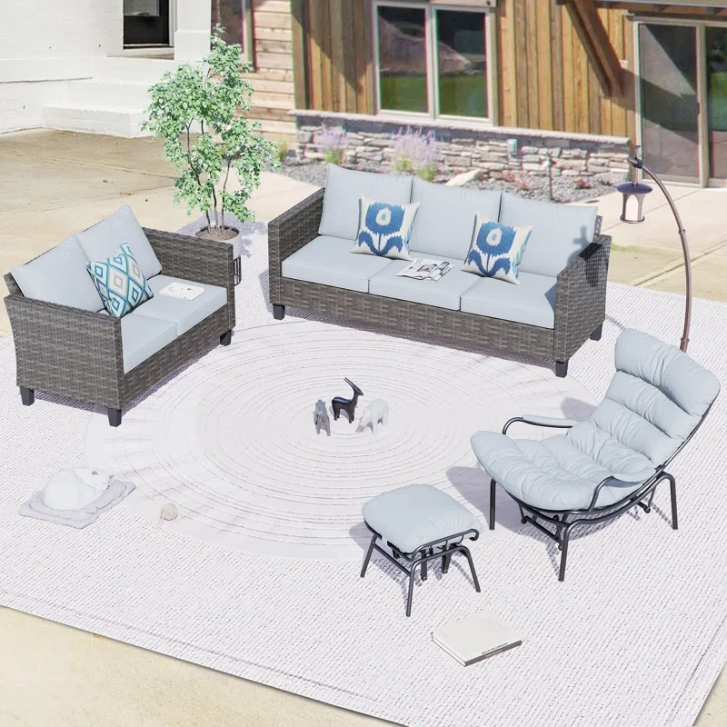 6 - Person Outdoor Seating Group with Cushions